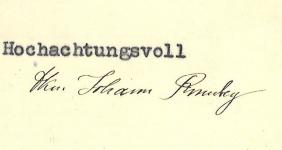 Unterschrift von Johann Rosenberg aus seiner Dissertation